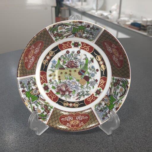 نعلبکی چینی واتسون مدل کالسکه طاووسی بسیار زیبا،تک رنگ